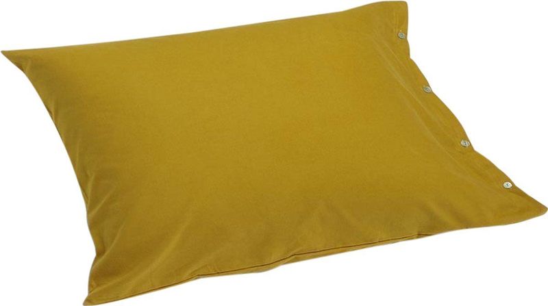 Yumeko kussensloop velvet flanel okergeel 50x60 - Biologisch & ecologisch - 1 stuk