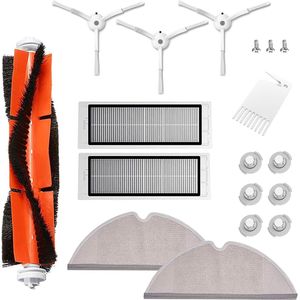 Accessoires voor Roborock robotstofzuiger, reserveonderdelen compatibel met Roborock S50 S51 S55 S5 max S6 S60 S65, HEPA-filter, hoofdborstel, dweilen, zijborstel, 18-delig