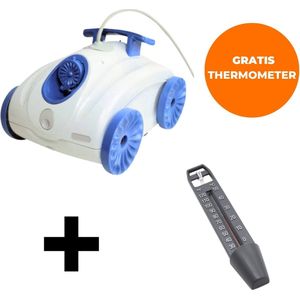 Interline Zwembadrobot Snapper - Bodemzuiger Zwembad - Zwembad Stofzuiger - Zwembad Reiniger - Zwembad Robot - Zwembadzuiger - Zwembadstofzuiger - Zwembaden tot 4,5m x 4,5m x1,20m - Incl. gratis Thermometer