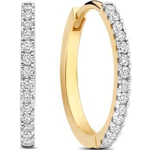 Isabel Bernard - De la Paix Madeline - Oorbellen - 14 Karaat Goud - 28 Diamanten - 11 mm