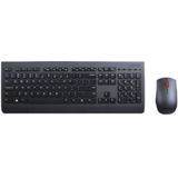 Lenovo 4X30H56799 toetsenbord Inclusief muis RF Draadloos AZERTY Belgisch, Frans Zwart