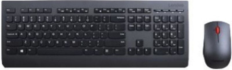 Lenovo 4X30H56799 toetsenbord Inclusief muis RF Draadloos AZERTY Belgisch, Frans Zwart