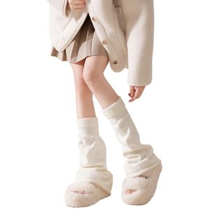 Herfst- en wintergebreide sokken - 40 cm - gestapelde sokken - herfst- en wintersokken - warme en dikke uitlopende beensokken - kuitsokken - verdikte kuitsokken - warme herfst- en winterproducten - herfst- en winterkledingsokken