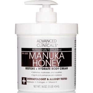 Advanced Clinicals - Manuka Honey Replenishing Body Cream - Lichaam - Gezicht