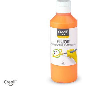Plakkaatverf creall fluor oranje 250ml | Fles a 250 milliliter