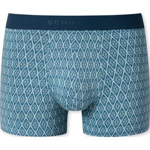 SCHIESSER 95/5 boxer (1-pack) - heren short organic cotton geweven elastische tailleband gedessineerd blauw-grijs - Maat: L