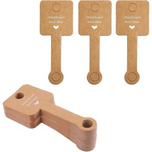 100 stuks oorbel-displaykaarten - kraftpapier - sieraden voor halskettingen armbanden .