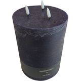 Zwarte 3 pits led kaars, XXL Led kaars, Zwarte led kaars, Zwarte kaars met 3 lontjes, Zwarte kaars, Kaars , Led