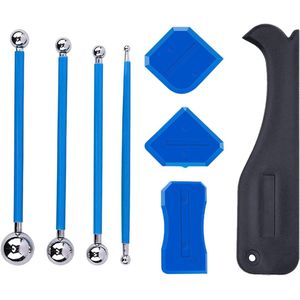 Metalen kogeltrekker 8 stuks trekker voegengereedschap voegengladmaker set van siliconen voegengladmaker gereedschapsset voor badkamer keukentegels