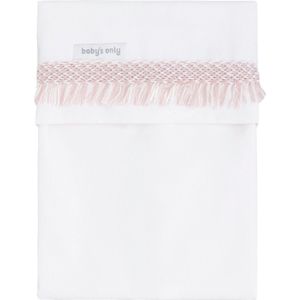 Baby's Only Wieglaken gebreide bies Happiness - Oud Roze/Ecru - 80x100 cm