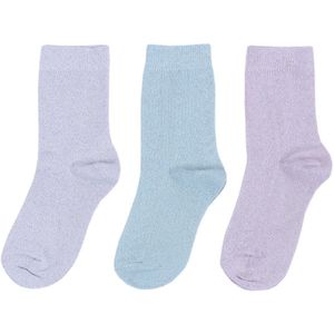 3x pastel glanzende sokken 26-30 EU