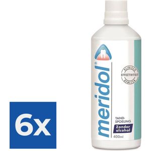 Meridol mondspoeling - 400 ml - mondspoeling - 400 ml - Mondwater - Voordeelverpakking 6 stuks