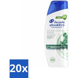 20 x Head & Shoulders - Shampoo - Jeukende Hoofdhuid - 100% Roosvrij - 300 ml - Anti-roos Shampoo - Hoofdoorzaak Roos - Jeukende Hoofdhuid - Microbioom Balans - PH Balans