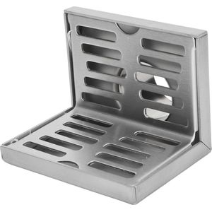 L-vorm Roestvrijstalen Hoekafvoer 10cm - Slijtvast & Corrosiebestendig - Voor 50mm Pijpen - Muur 90 Graden - Horizontale Afvoer .