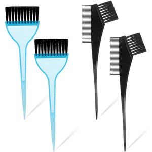 Set van 4 dubbelzijdige haarverfkwasten voor kappers - haarverfkwast kappersgereedschap - thuis en kapsalon .