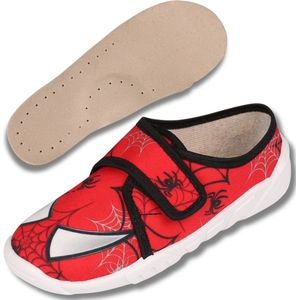 Rode Jongens Sneakers/Pantoffels, Klittenband Kindersneakers Krzyś Spider ZETPOL