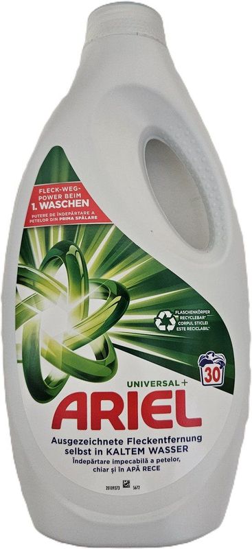 Ariel - Vloeibaar Wasmiddel Universal+ - 1500ml - Witte en Lichte Kleding
