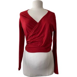 FRAGILE Cardigan (Wrap) met lange mouw X1101 Cotton/Modal Jersey kleur: donker blauw, maat XL