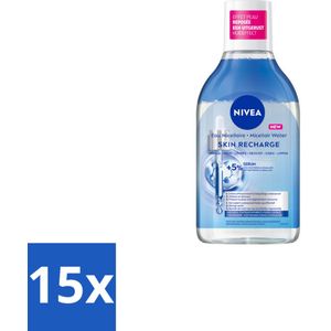 15 x NIVEA - Micellair Water - Serum Verrijkt Opladend - Verwijdert Waterbestendige Make-up - 400 ml - Gevoelige Huid - Micellair Water - Serum Verrijkt - Reiniging - Hydraterend