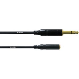 Cordial CFM 3 VY Audio Verlengkabel [1x Jackplug male 6,3 mm - 1x Jackplug female 3,5 mm] 3.00 m