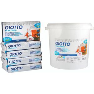 Giotto Plastiroc boetseerpasta wit in luchtdichte verpakking - 5 x 1kg