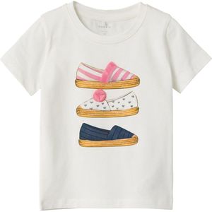 Name it t-shirt meisjes - ecru - NMFfang - maat 110