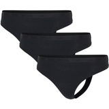 Adidas - LOW RISE THONG (3PK) - Sport Active Essentials Cotton - Slips Vrouwen - zwart
