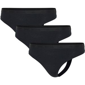 Adidas - LOW RISE THONG (3PK) - Sport Active Essentials Cotton - Slips Vrouwen - zwart