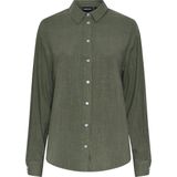 PIECES Pcvinsty Ls Shirt Noos Blouse voor dames, diep lichen green, M