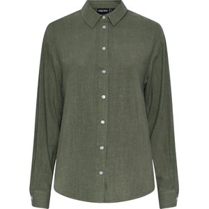 PIECES Pcvinsty Ls Shirt Noos Blouse voor dames, diep lichen green, M