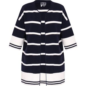 DreiMaster Maritim Gebreid vest  marine / wit