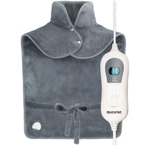 Auronic Warmtekussen - Elektrisch - Schouders en Rug - Wasbaar - Grijs