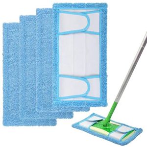 Dweilen voor Harde Vloeren - Herbruikbare Microfiber Mop Pads 12,5"" - 4 Stuks