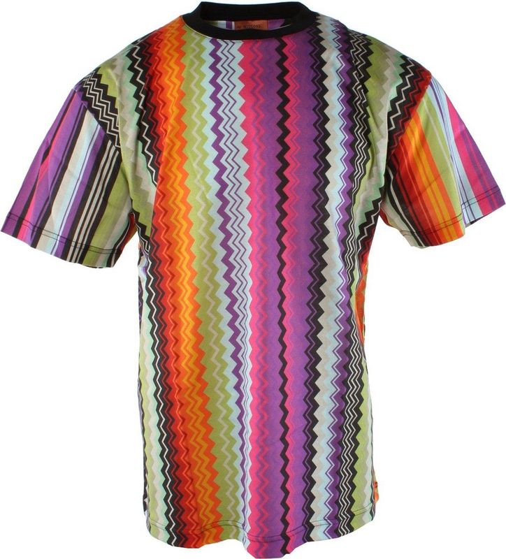 Missoni - T-shirt - Multicolor - Heren - 100% Katoen - Art: 23 01 us23sl19