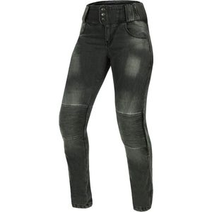 Trilobite Motorradhose Jeggins Bella Damen Skinny-Fit Grau-W26-L32