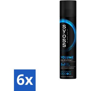 6 x Syoss - Volume - Haarspray - Lift & Volume - 300 ml - Haarspray Volume - Volume Spray - Haar Fixeren - Volume Geven Haar - Syoss Haarspray