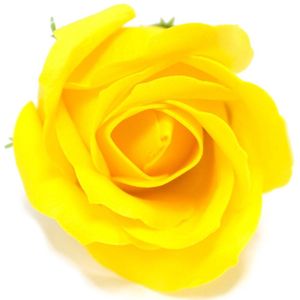 Zeep Bloemen - Roos - Geel - 50 stuks - 5x6.5cm - Zeepbloemen - Zeeprozen - Zeep Rozen Geel - Zeep Componenten
