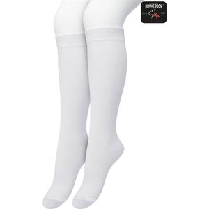 Bonnie Doon Kinder Kniekousen Licht Grijs maat 23/26 - 2 paar - Kinderkniekousen - 2-pack - Multipack - Uitstekend draagcomfort - Cotton Knee High - Zakt niet af - Effen - Kids Kousen - Kinderen - Lichtgrijs - Light Grey - OL8335022.265