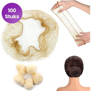 100 stuks Haarnetjes Onzichtbare Haar Netten, Nylon, Onzichtbaar, Haarnetje, Haarnetten Blond, Voor Balletdans, Dansen, Chef, Verpleegkundige
