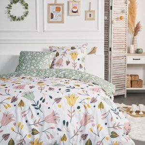 Flanel dekbedovertrek - 240 x 220 - multi flower