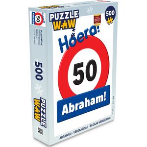 Puzzel Abraham - Verjaardag - 50 Jaar versiering - Legpuzzel - Puzzel 500 stukjes
