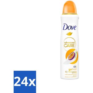 24 x Dove - Deospray - Passievrucht & Citroengras - 150 ml - Dove Deodorant - Passievrucht - Citroengras - Antitranspirant - Langdurige Bescherming