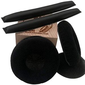 Vervangende Hoofdband en Oorkussens Kit voor Koptelefoon - Comfortabele en Duurzame Oorkussen Covers in Zwart Velour