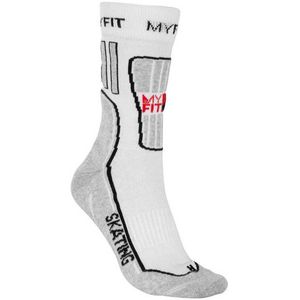 Myfit Skating Socks Fitness Half Lange Sokken Wit EU 42-45 Man