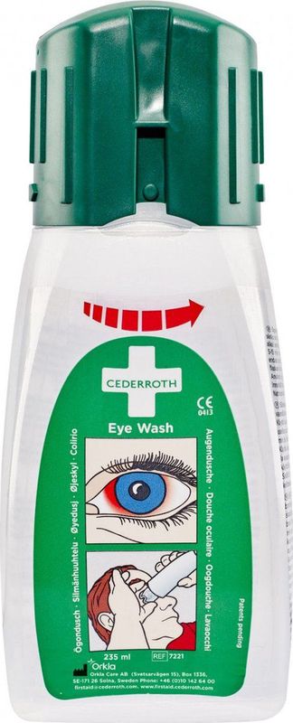 Cederroth - Oogspoelfles - 235 ml - Ergonomisch Vormgegeven - Gesteriliseerde Spoelvloeistof