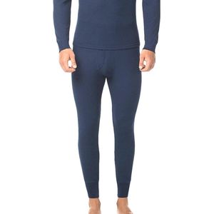 Thermische onderbroek voor heren, zacht fleece, warm, lang, skiondergoed, winterondergoed, katoen