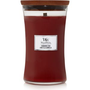 WoodWick Hourglass Large Geurkaars - Cinnamon Chai