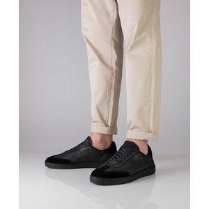 Suny Anna Kern 7430 Zwarte Danssneakers voor Heren van Nappa Leer met Doorlopende Zool en draaipunten - Salsa - Latin - Bachata - SUNY - zwart - 41 1/3