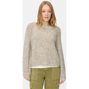 camel active - Gebreide Trui - Lichtgrijs - Ronde Hals