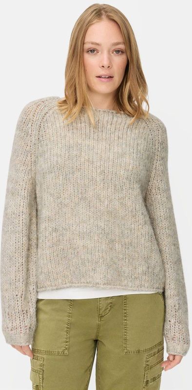 camel active - Gebreide Trui - Lichtgrijs - Ronde Hals